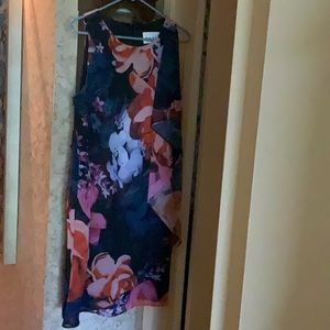 Nichole Miller multi color chiffon cocktail dress. Sized 12